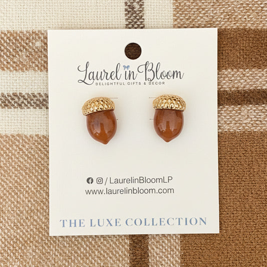 Golden Oaks Acorn Earrings