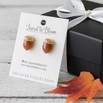 Golden Oaks Acorn Earrings