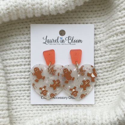 Gingerbread Cookie Love Earrings