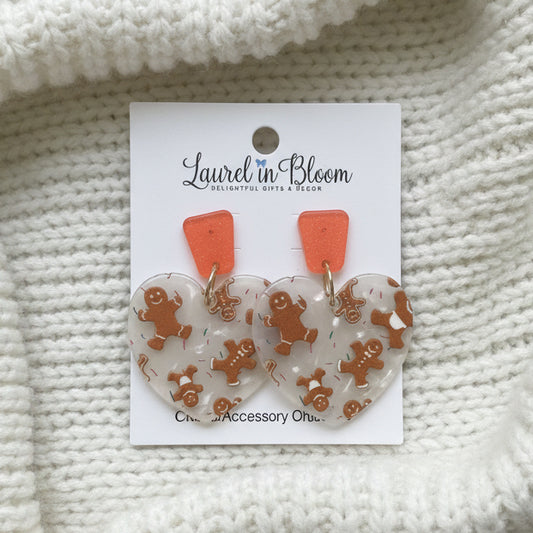 Gingerbread Cookie Love Earrings