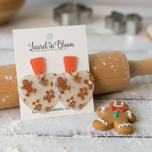 Gingerbread Cookie Love Earrings