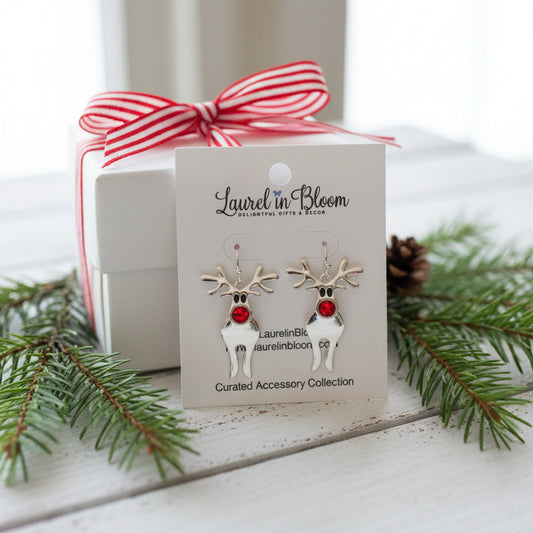 Rudy Red Nose Reindeer Earrings