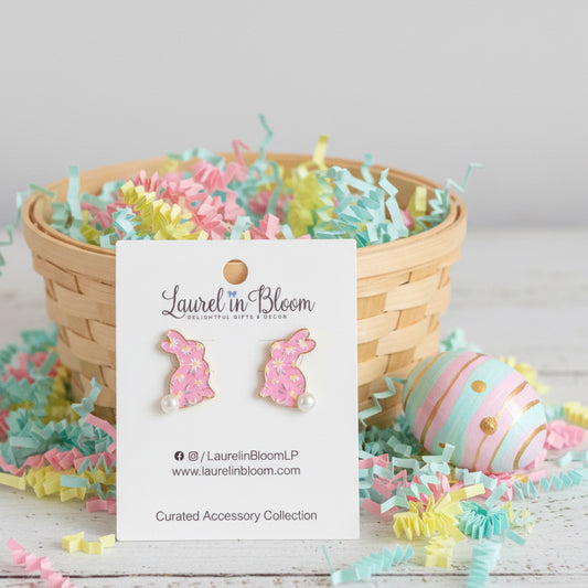 Pink Parade Daisy Bunny Earrings