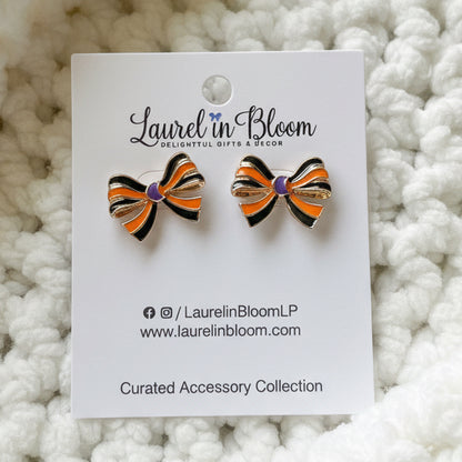 In Halloween Style Bow Earrings