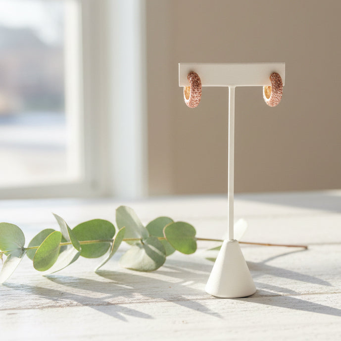 Everly LUXE Hoops (Blush Pink)