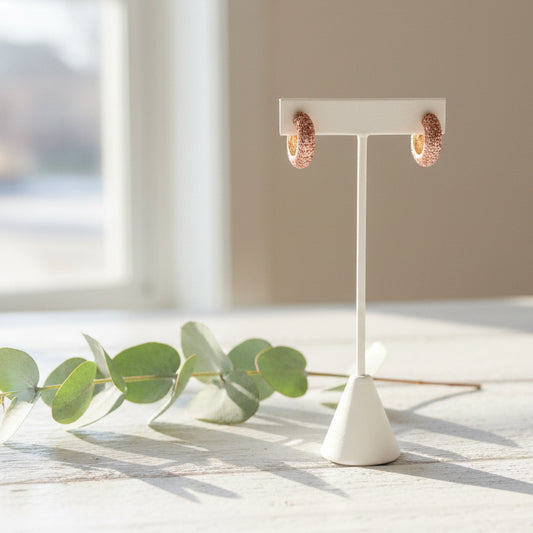 Everly LUXE Hoops (Blush Pink)