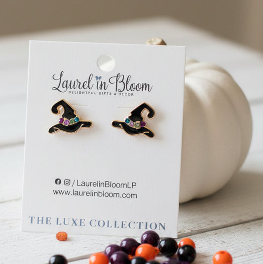 Sweet Sorceress Witch Hat Earrings