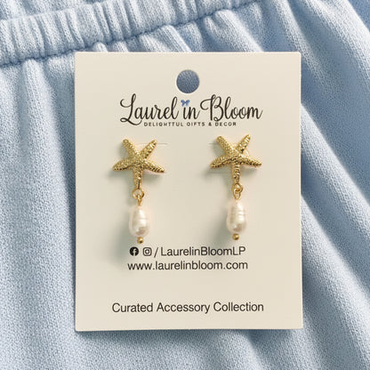 Star of the Sea Starfish Drop Earrings