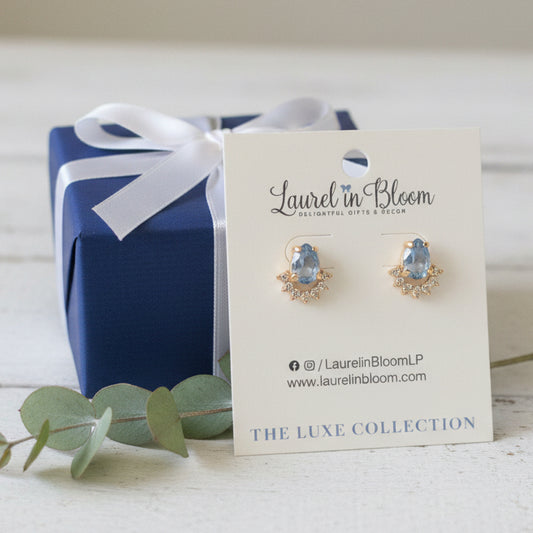 Eliza Crystal Teardrop Studs (Pastels)