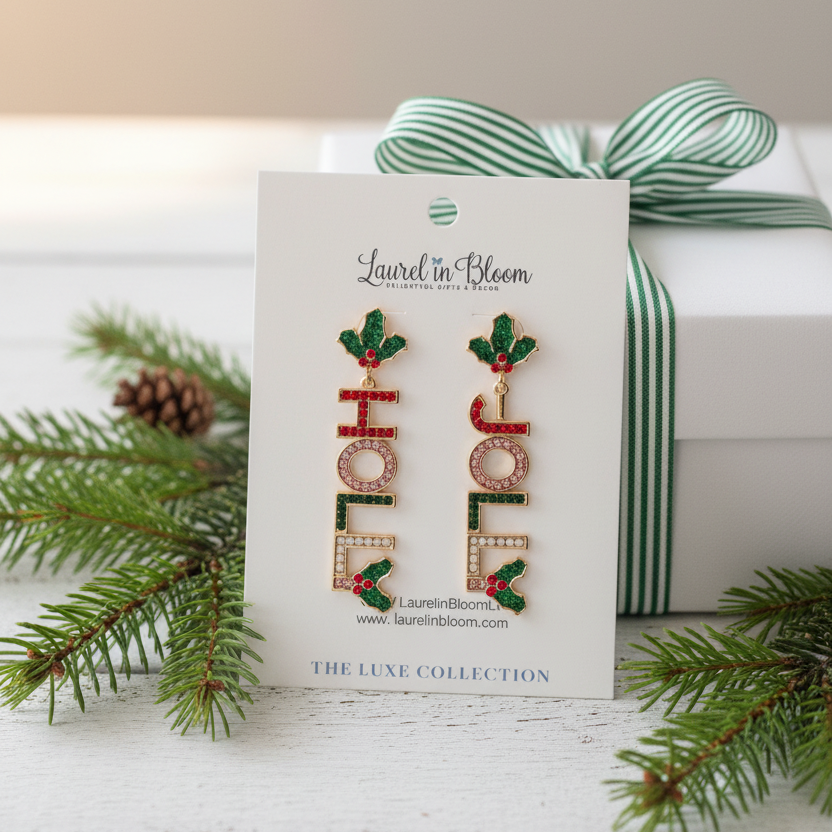 Holly Jolly Christmas Drop Earrings
