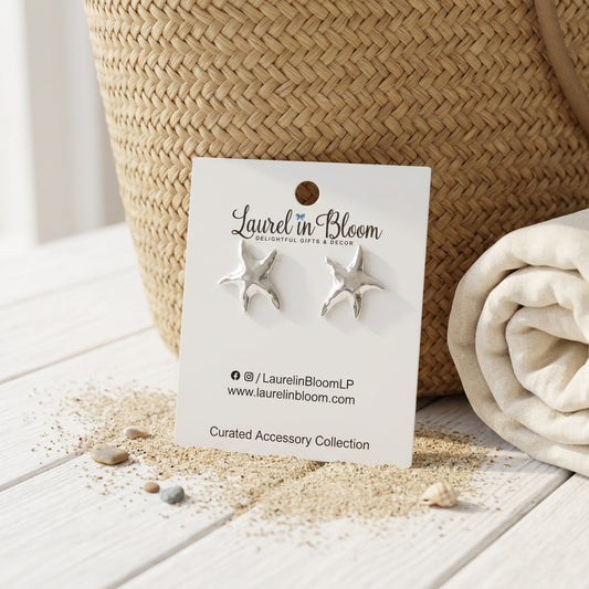 Silver Shores Starfish Studs