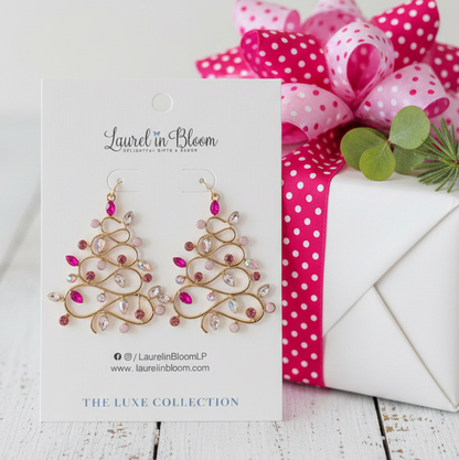 Retro Tinsel Tree Earrings
