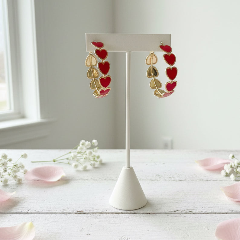 Big Hearted Hoop Earrings