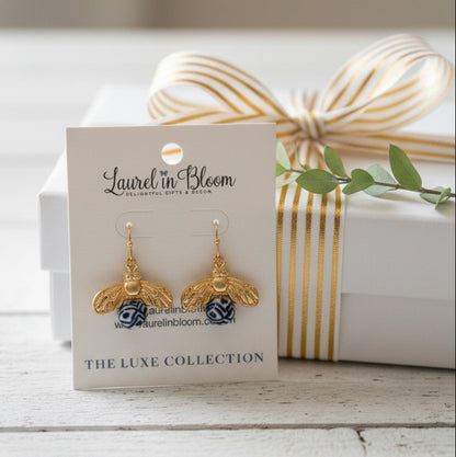 Signature Bee Drop Earrings