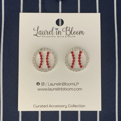 Pitch Perfect Baseball Earrings