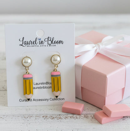 Pencils & Pearls Earrings