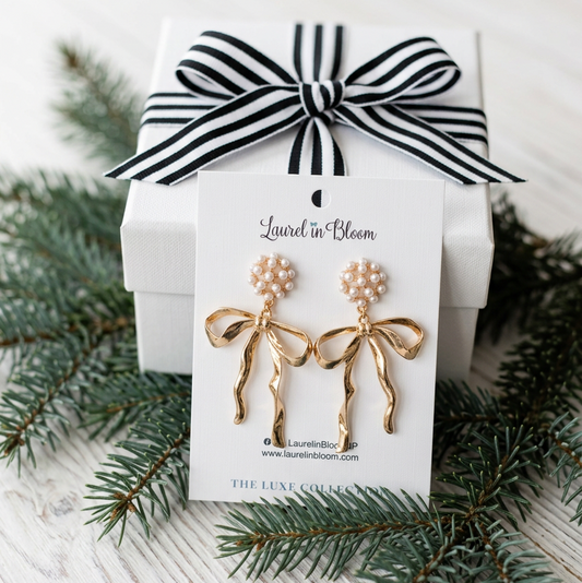 Jolie Ribbon & Pearl Drops
