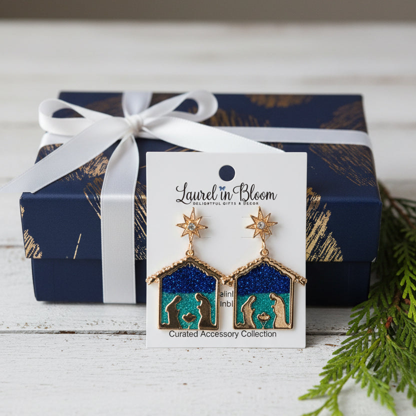 A Midnight Clear Nativity Earrings
