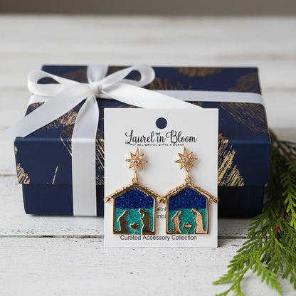 A Midnight Clear Nativity Earrings