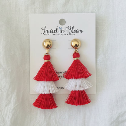 Bristol Color Block Spirit Tassel Earrings