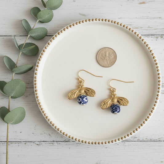 Signature Bee Drop Earrings
