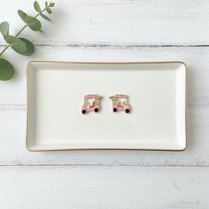 Cruisin’ on the Green Golf Cart Earrings