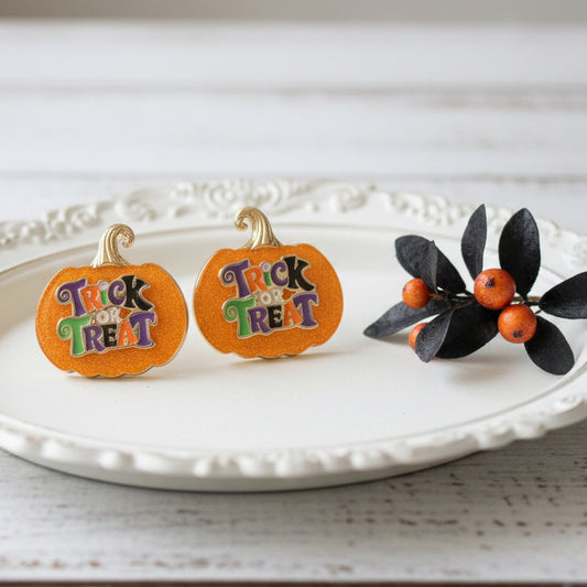 Halloween Hijinks Pumpkin Studs