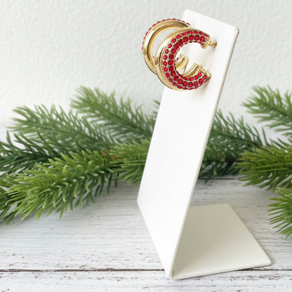 Double Hoop Crystal Classics Earrings