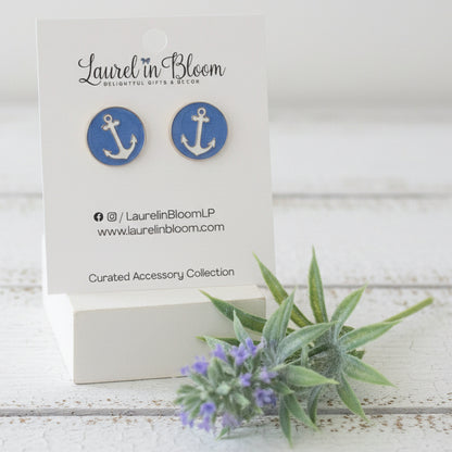 Port & Main Anchor Earrings
