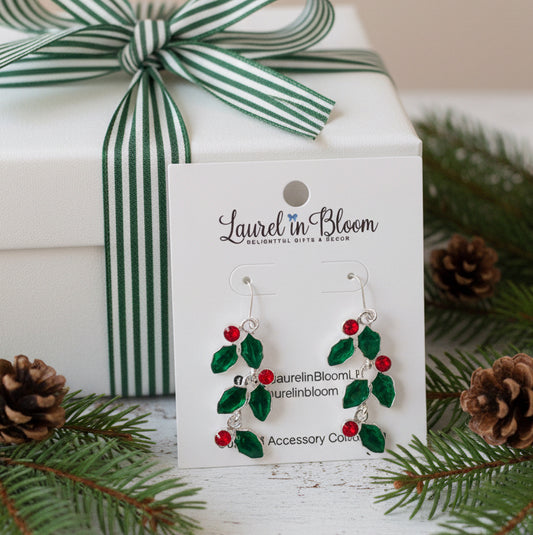 Boughs of Holly Earrings