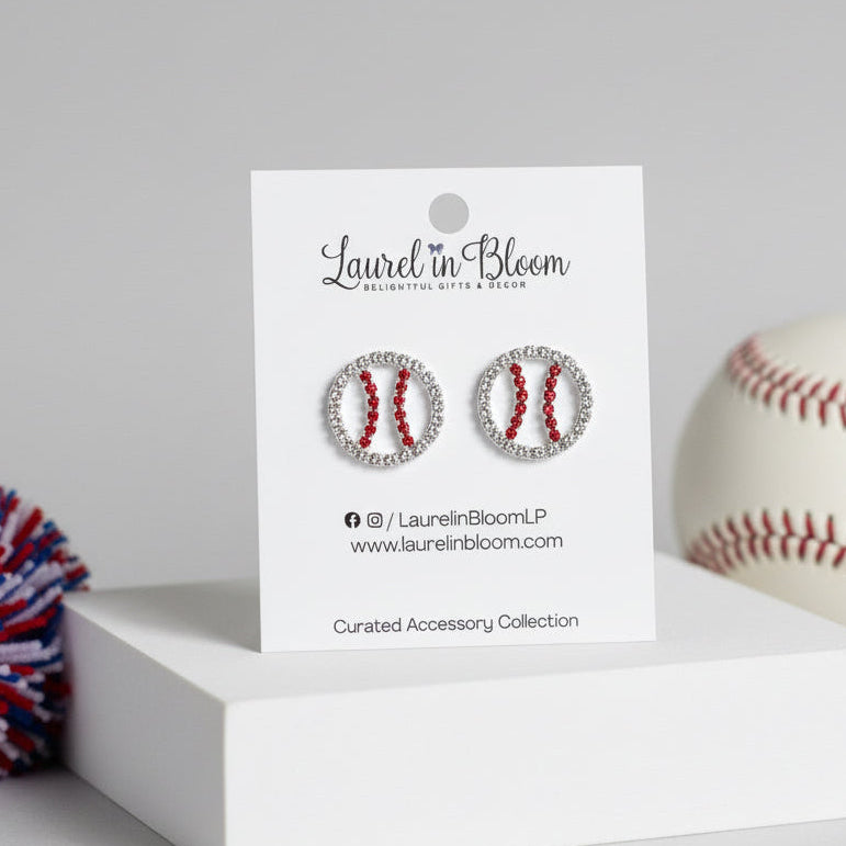 Pitch Perfect Baseball Earrings