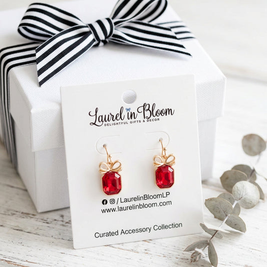 Sadie Bow Drops (Red)