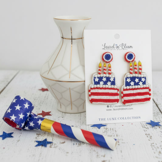 Patriotic Party Cake Earrings