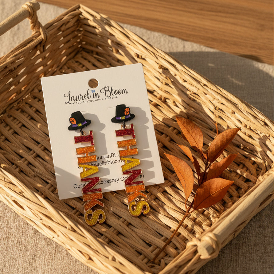 Give Thanks Statement Earrings