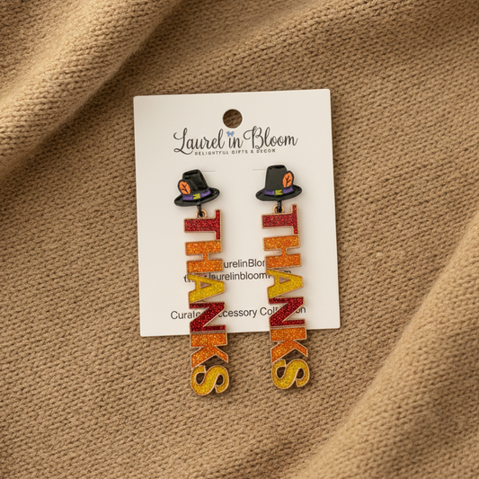 Give Thanks Statement Earrings