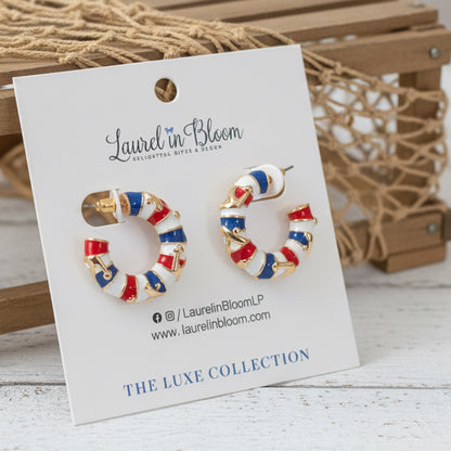 Anchors Away Nautical Hoops