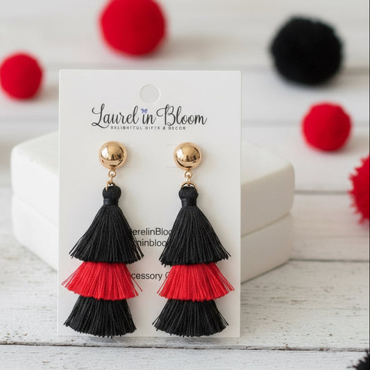 Color Block Spirit Tassel Earrings
