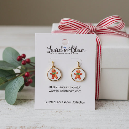 Christmas Vintage Gingerbread Man Earrings