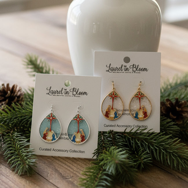 Silent Night Nativity Earrings