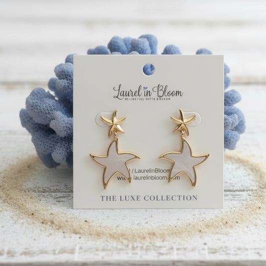 Golden Tide Starfish Earrings