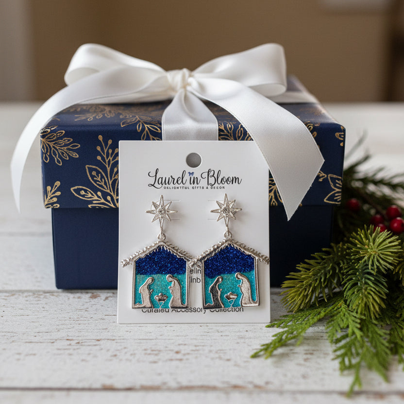 A Midnight Clear Nativity Earrings
