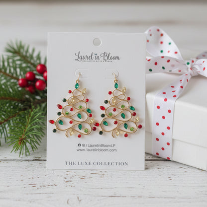Retro Tinsel Tree Earrings