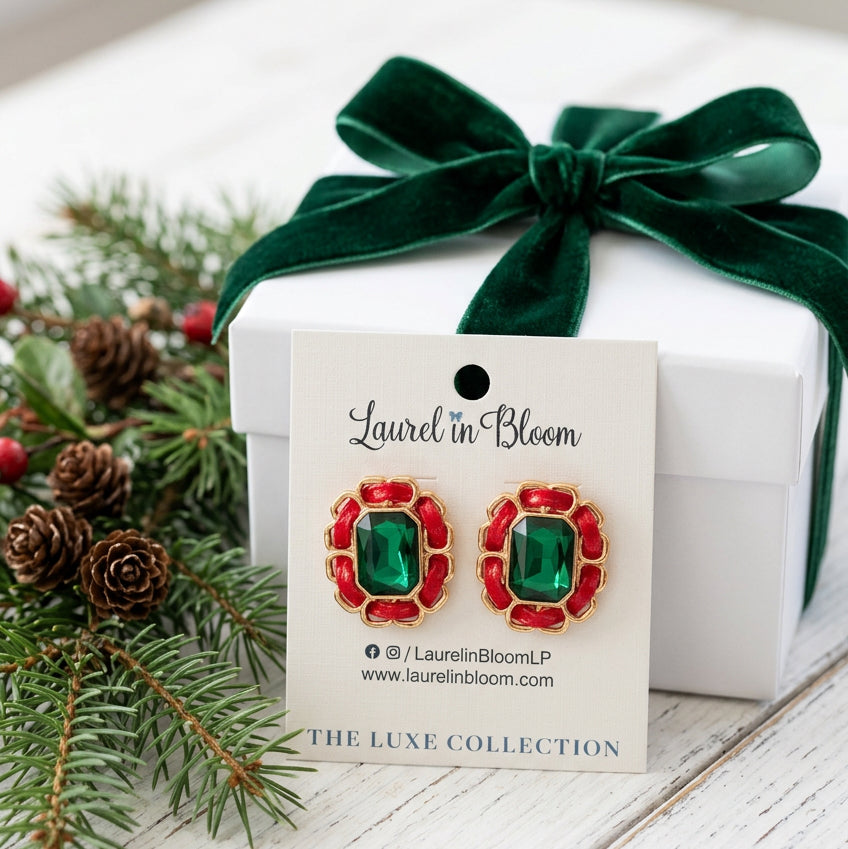 Sabine Woven Holiday Statement Studs