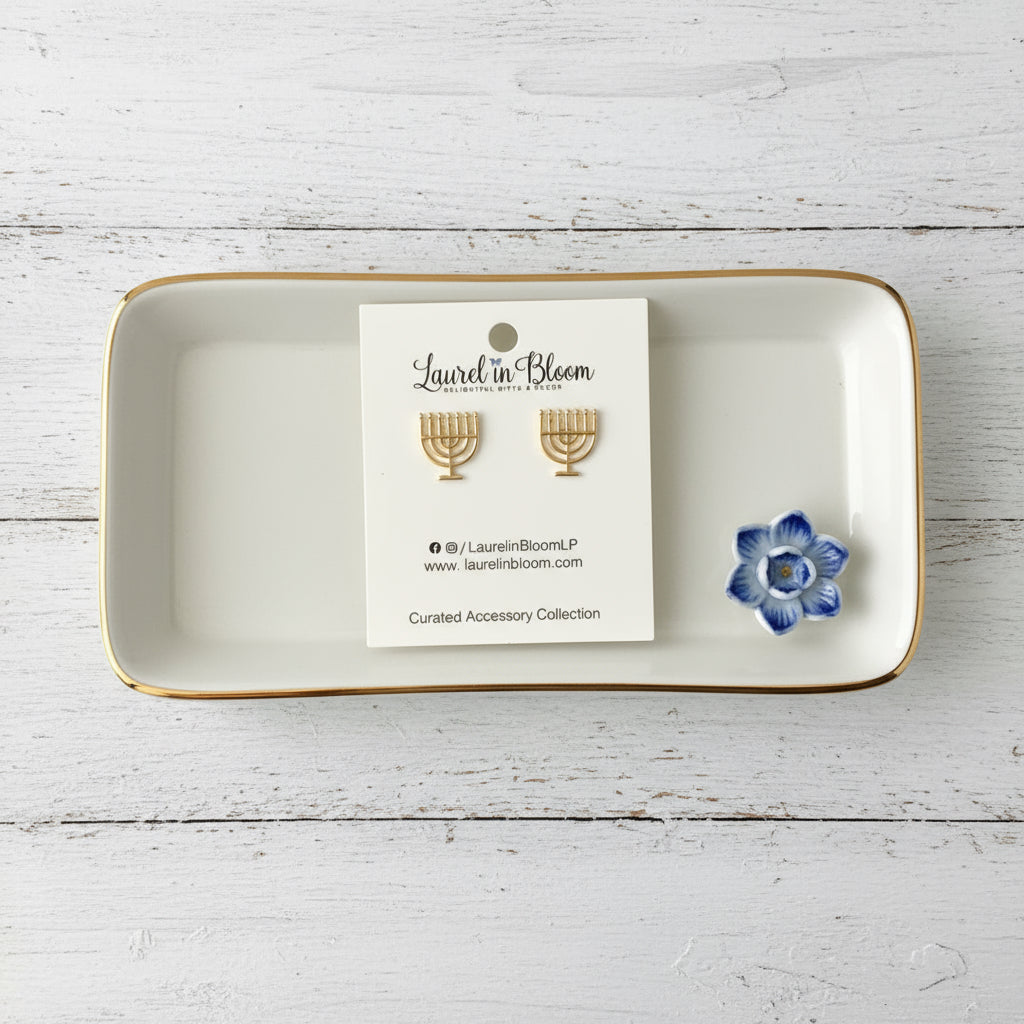 Mini Menorah Earrings