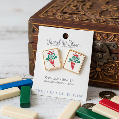 Lucky Winds Character Mahjong Studs