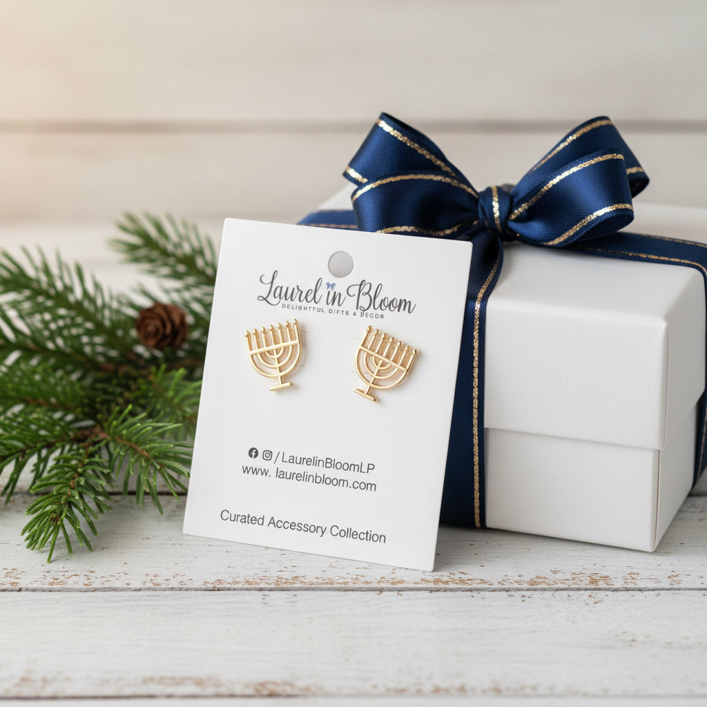 Mini Menorah Earrings