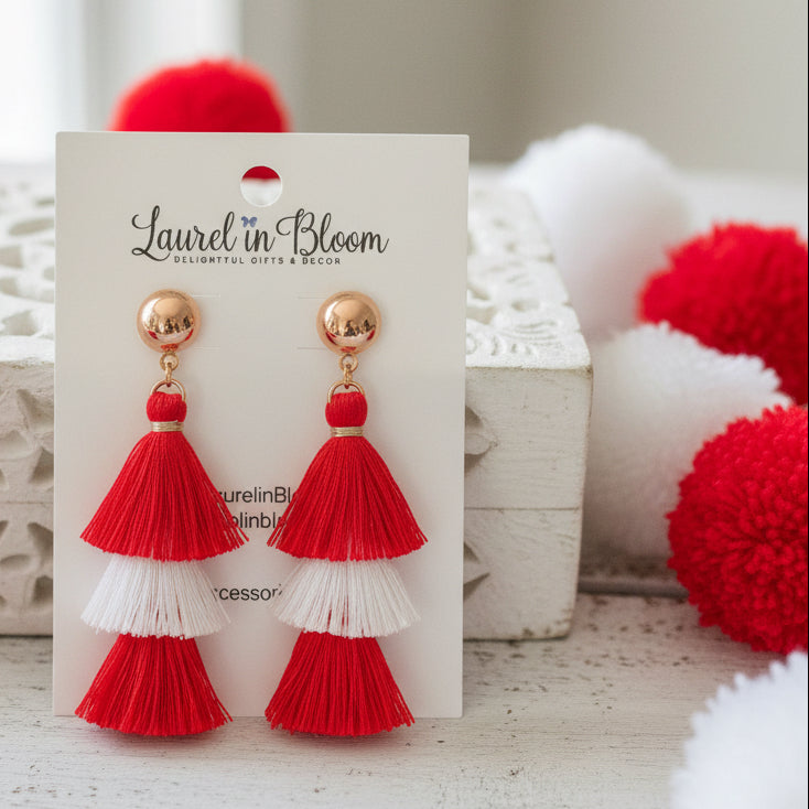 Color Block Spirit Tassel Earrings