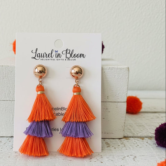 Color Block Spirit Tassel Earrings
