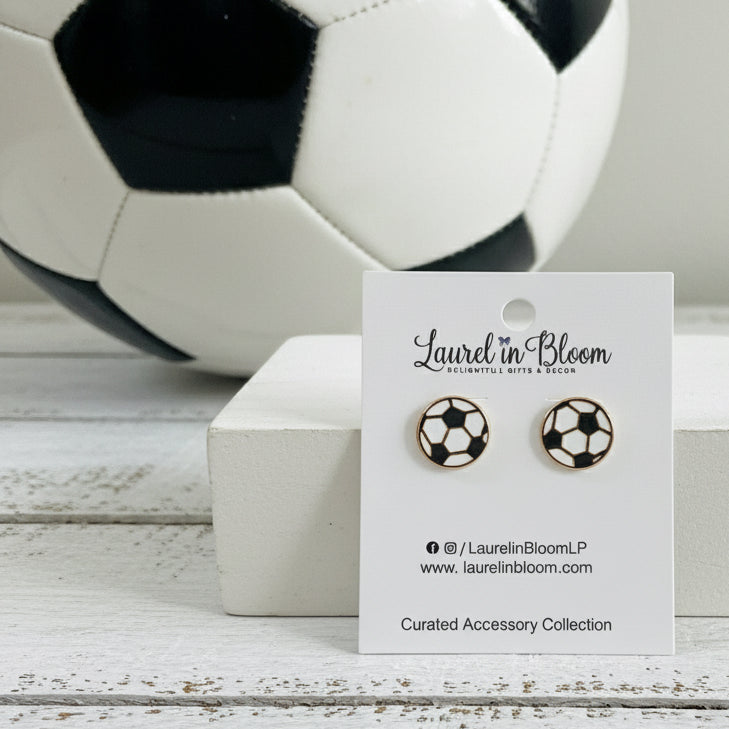 Soccer Stud Earrings