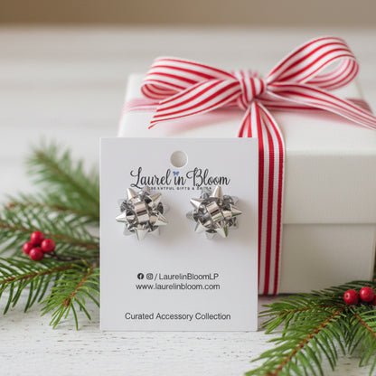 Merry & Bright Grand Gift Bow Studs